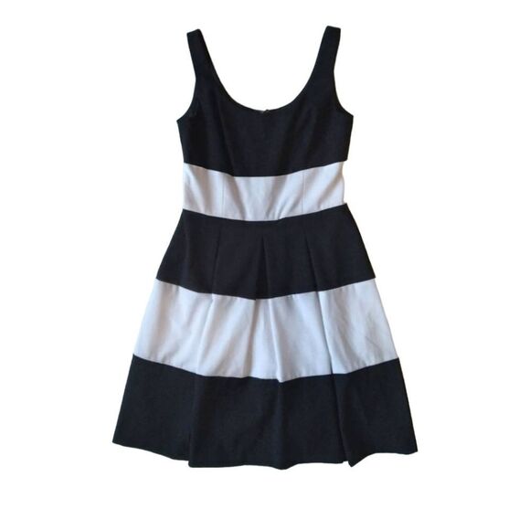 Lauren Ralph Lauren Dresses & Skirts - Lauren Ralph Lauren Black & White Stripe Pleated Sleeveless Dress Women's Size 6